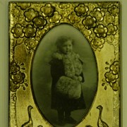 Cover image of [Untitled studio portrait of young girl in fur-lined winter coat without hat]